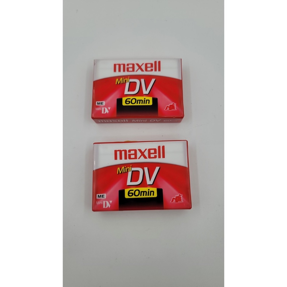 Two(2) Maxwell (DVM60SE) Mini‎ DV - Digital Video Cassette (60 Mins) NEW SEALED